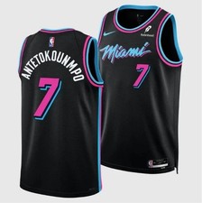 New Heat Giannis 7 Antetokounmpo 2026 Black All Stitched Jersey MEN NWT
