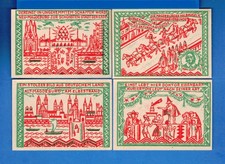 Germany Notgeld Magdeburg 50 Pfennigs 1921 Uncirculated Set of 4 Banknotes