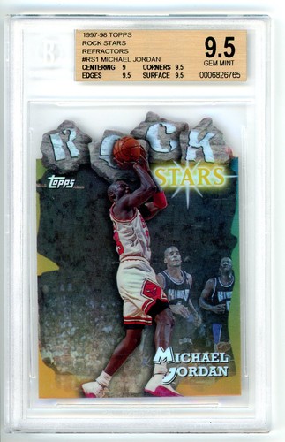 Michael Jordan [Refractor] #RS1 1997 Topps Rock Stars card