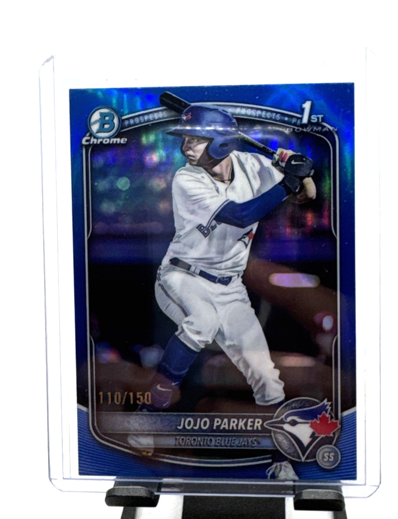 2025 Bowman Draft Chrome JoJo Parker 1st Bowman Blue Refractor #110/150