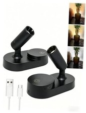 Wireless Spot lights Indoor Rechargeable Battery Operated LED Spotlight Black