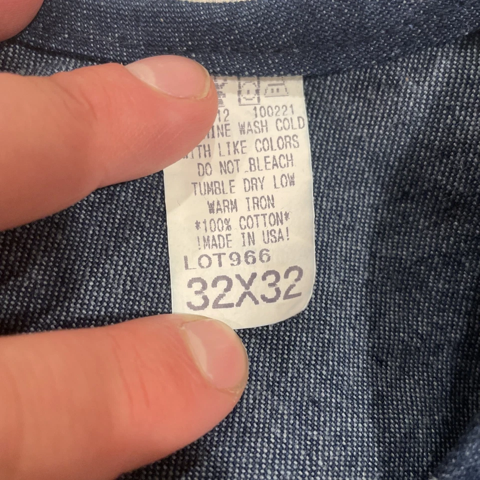 Mono con tirantes de mezclilla lavado oscuro estilo carpintero vintage Round House para hombre talla 32x32 Foto 2 de 4