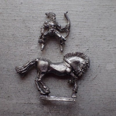 Citadel Warhammer 80s Elf Cavalry Fancoran Proudbrow A
