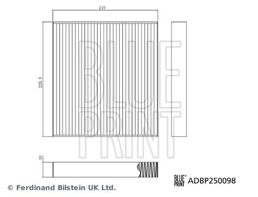 Blueprint ADBP250098 Cabin Air Filter Fits Hyundai Ioniq 6 Kona Kia EV9 Niro
