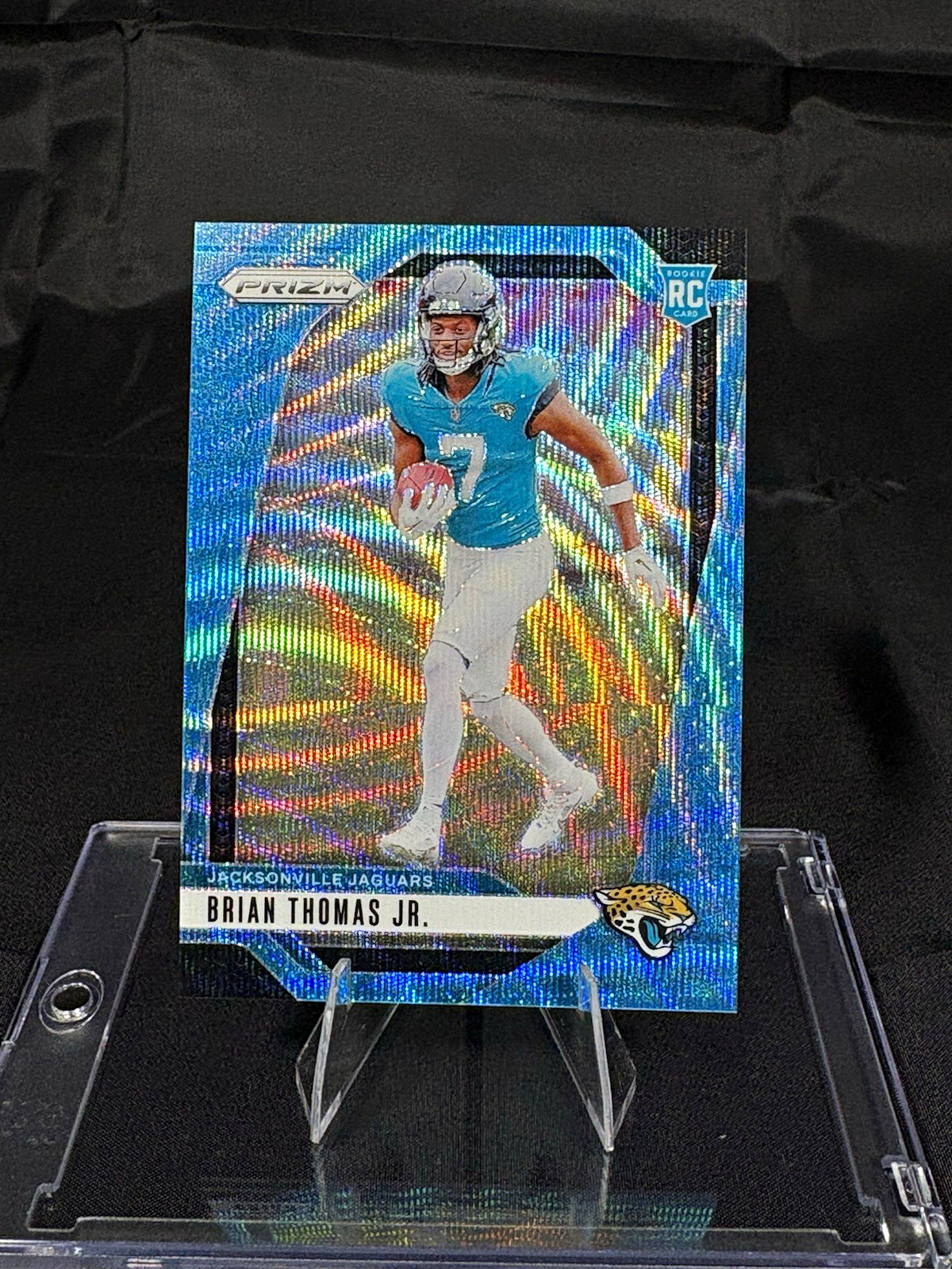 2024 Panini Prizm Brian Thomas Jr. Blue Wave Prizm /230 RC Jaguar #314 Rookie