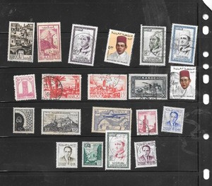 MOROCCO ,FR MOROCCO 20 DIFFERENT MINT & USED OLD STAMP COLLECTION LOT PACKET SET