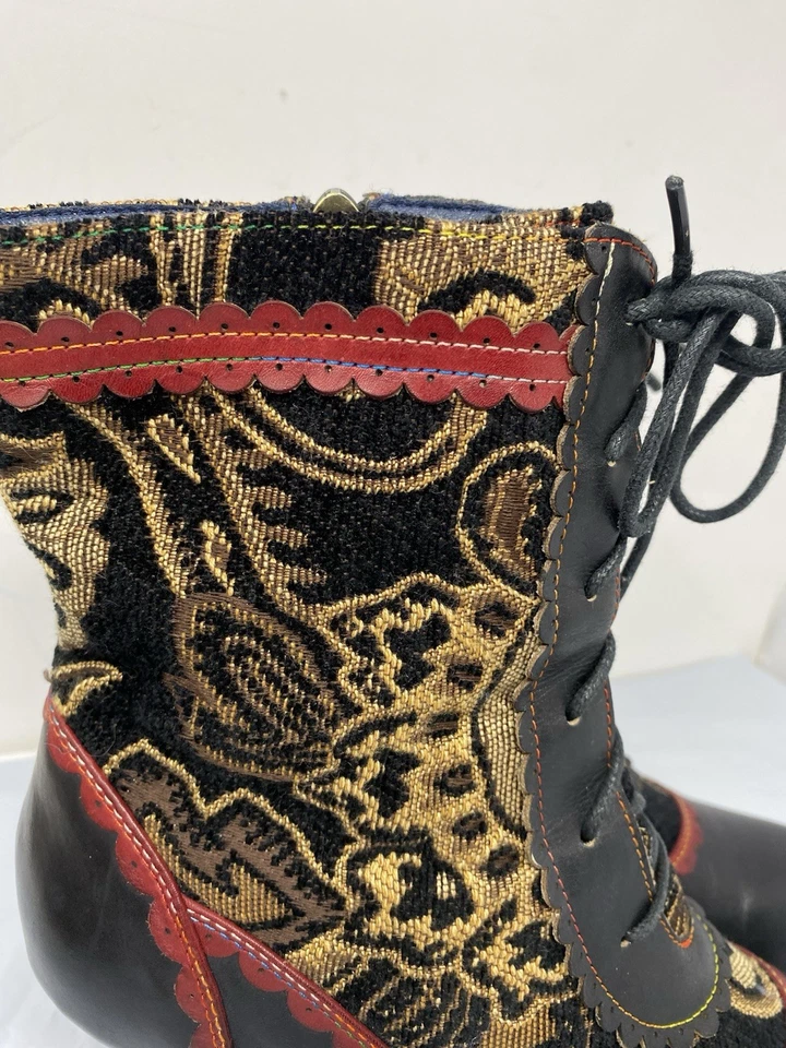 Botines L’artiste Spring Step Mujer Hechicha Floral Talla 41 Cuero Artizano Foto 4 de 4