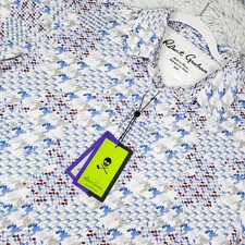 Robert Graham Polo Shirt Men's S Performance Stretch Geometric Camo Print Golf