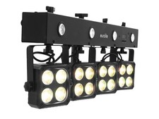 Komplette DMX-LED-Lichtanlage Schwarz mit 4 RGBW LED Spots top für Band & Bühne