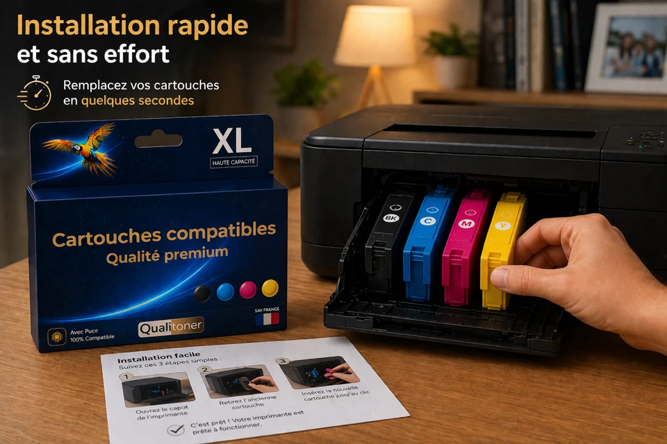 compatible pour Epson 102 Pack 4 Haute capacité - Photo 4/4