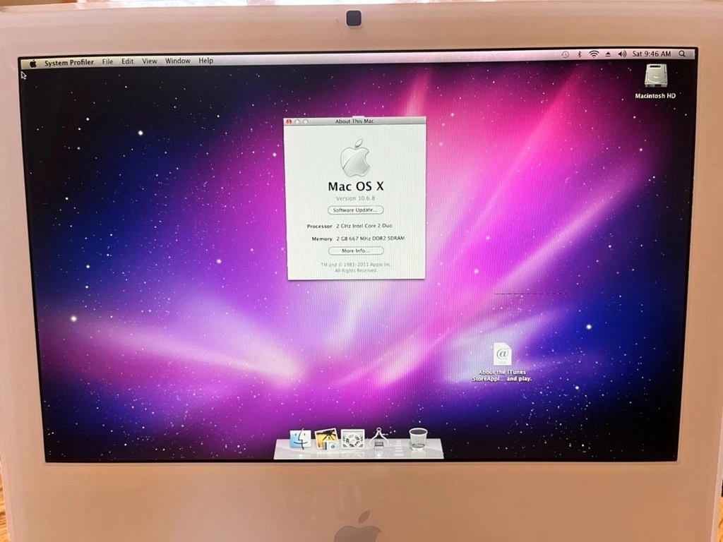 Apple iMac Mac OS X 10.6, Snow Leopard Apple Desktops & All-In-One