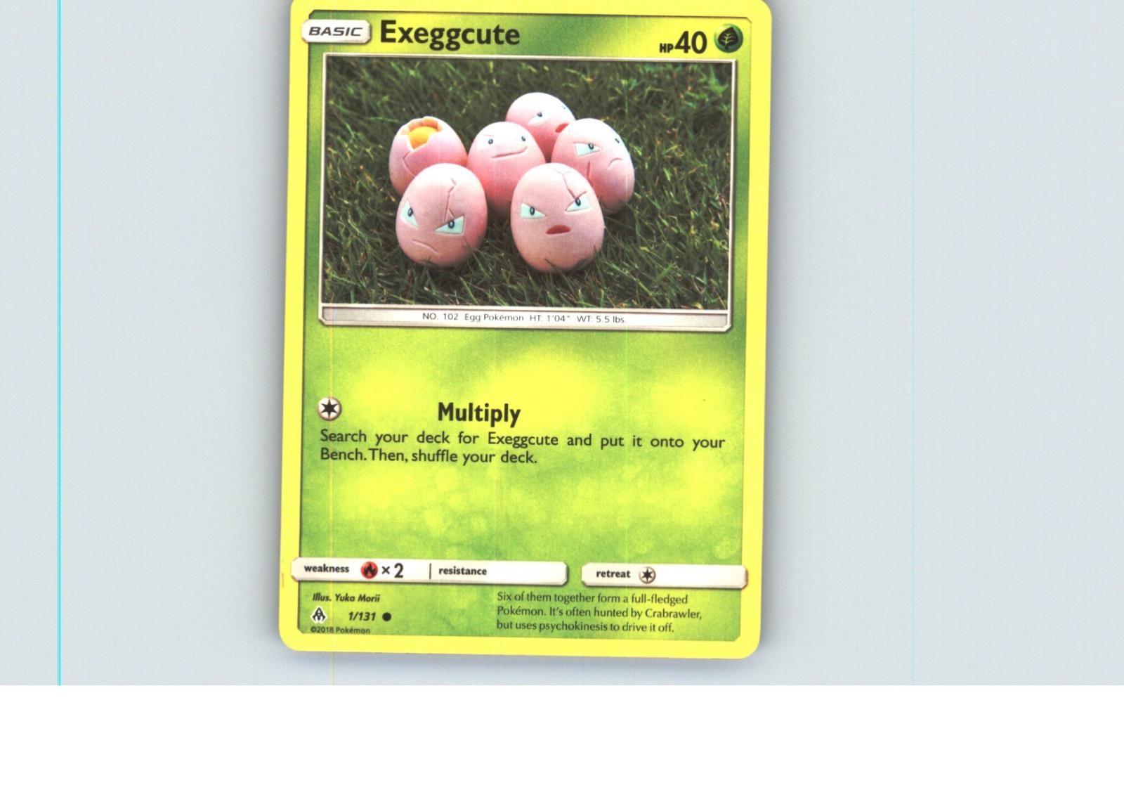 Exeggcute 1/131 Common Forbidden Light Pokemon Near Mint