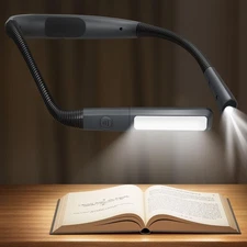 Glocusent Book Light, 100Hrs Long Lasting Rechargeable Reading Light, 5 Color...