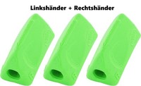 3X Kum Sattler Grip/Schreiblernhilfe/Griff/Schreibhilfe - Gummi GrüN - Dreieckig