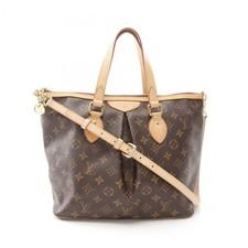 LOUIS VUITTON Palermo PM Shoulder Handbag M40145 Monogram canvas Brown Used LV