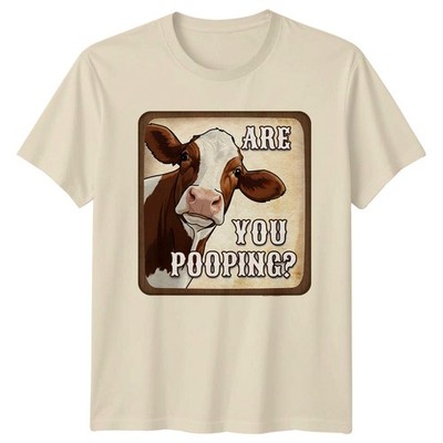 Kackst du? T-Shirt Sarkastische Kuh Kunst Bauernhof Tier Geburtstag Geschenk für Ihn
