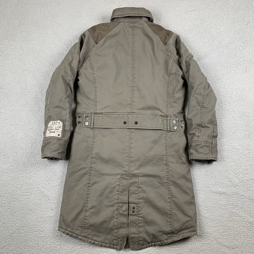 G Star Raw Jacket Womens Large Olive Green Long Length MASH Military Style - Picture 7 of 19
