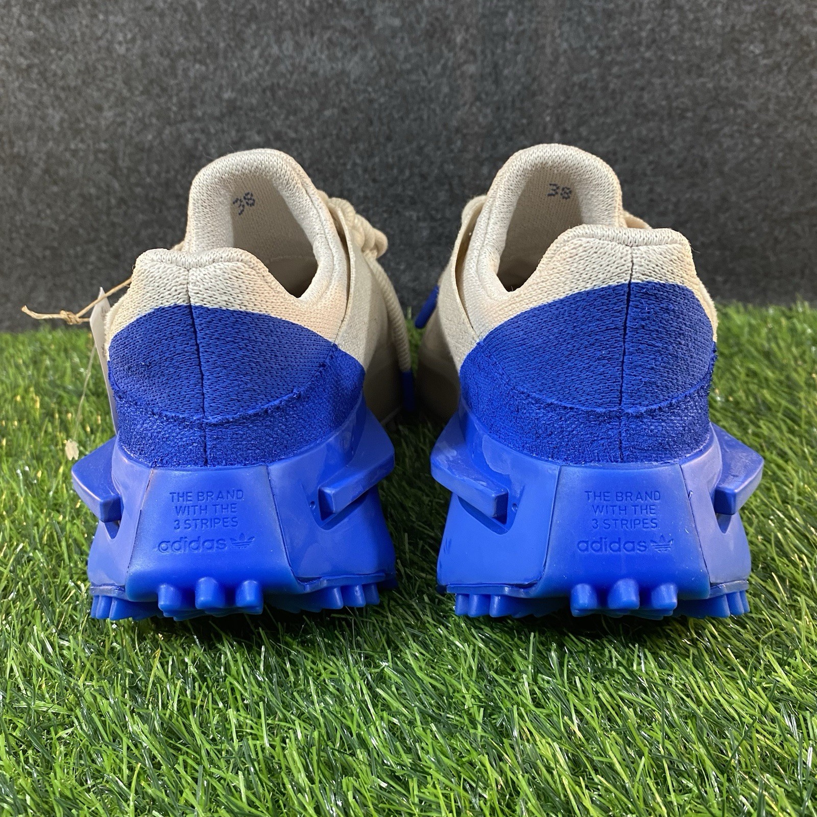 Adidas NMD S1 Mahbs x Pharrell Men Size 5.5 Woman 6.5 Oatmeal Blue Human Race thumbnail 8