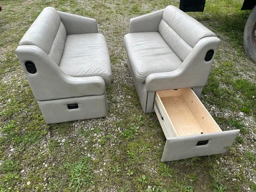 Williamsburg Ultraleather Jackknife Dinette BED TAUPE with storage RV Jack knife
