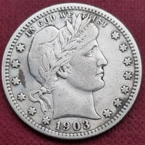 1903 O Barber Quarter 25c Better Grade XF #58467