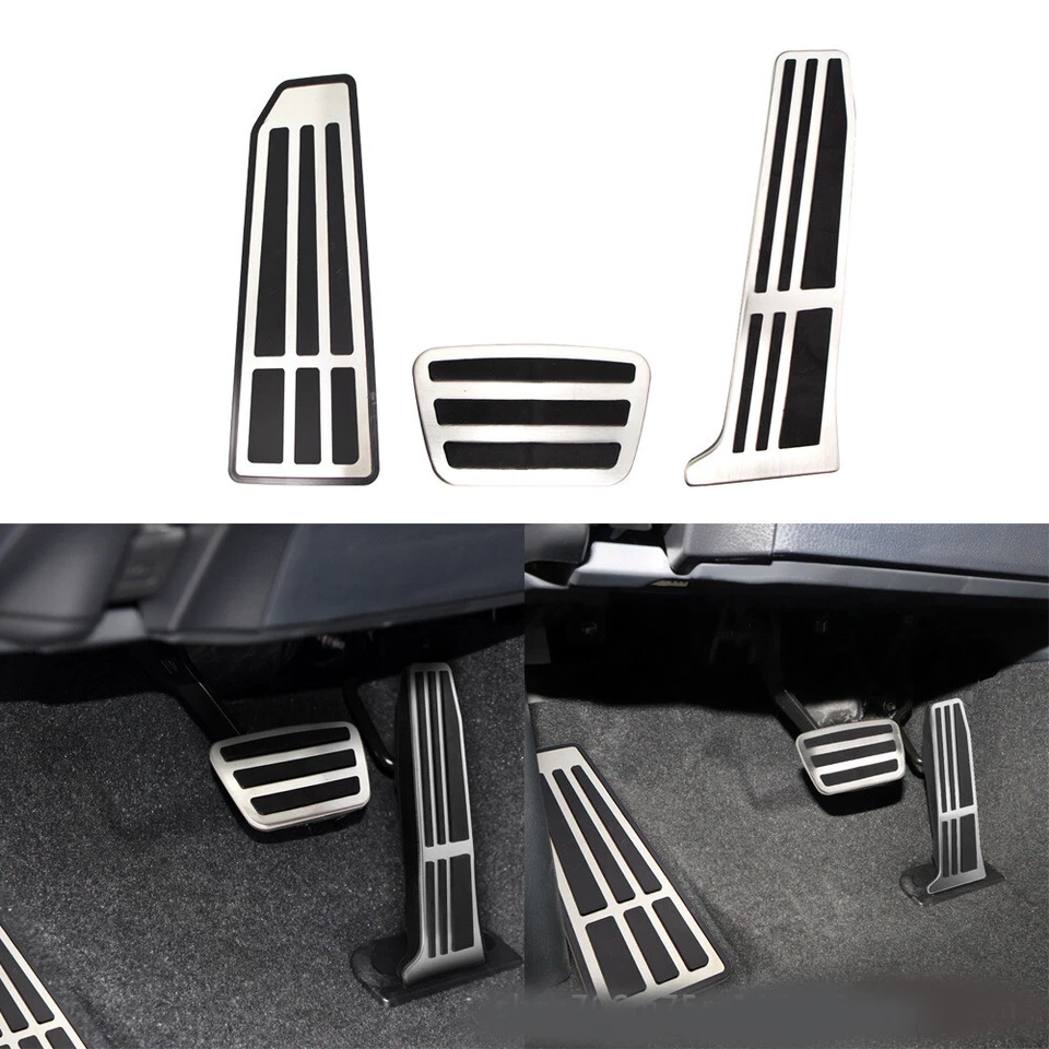 3 PIEZAS PARA LEXUS ES250 ES300H ES350 2018-2023 REPOSAPIÉS DE ACERO CUBIERTAS DE PEDAL DE FRENO DE GAS Foto 3 de 4