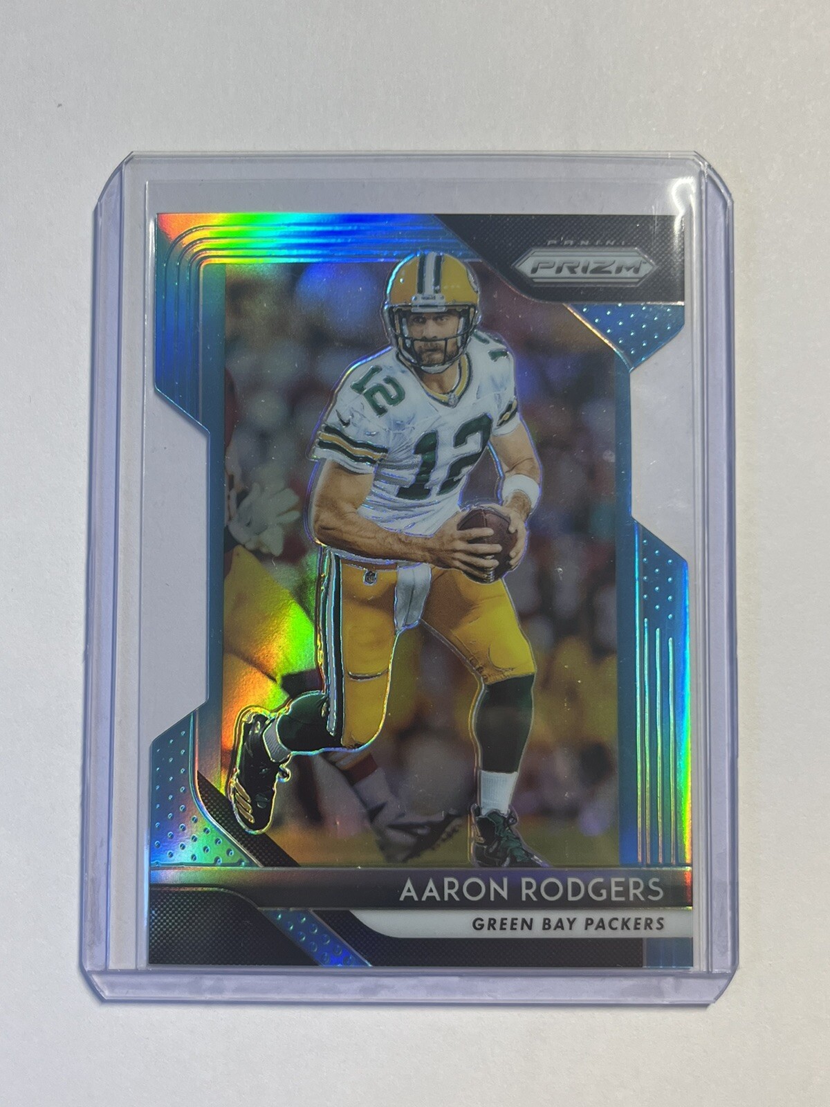 2018 Panini Prizm Light Blue Die Cut #127 Aaron Rodgers #d/199 (Packers)