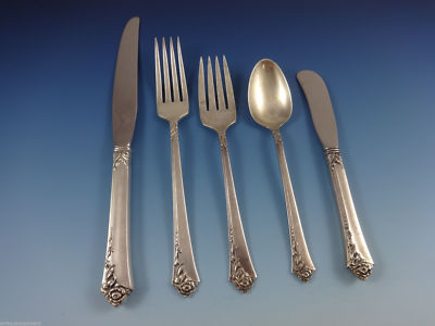 Buy Damask Rose by Oneida Sterling Silver Flatware Set For 12