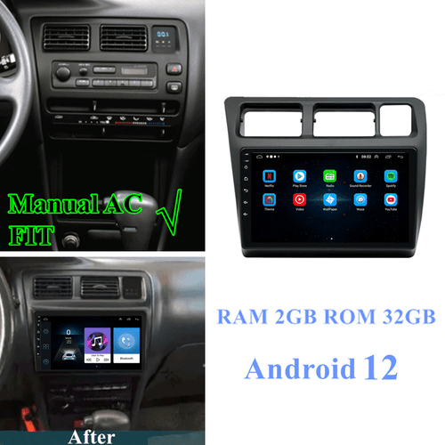 Radio estéreo GPS de 9" para Toyota Corolla 1991-1997 Carplay incorporado y Android automático - Imagen 1 de 24