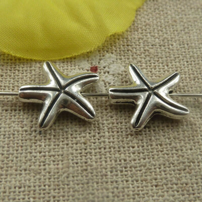 Free Ship 122 pcs tibetan silver star spacers 15x3.5mm L-4483