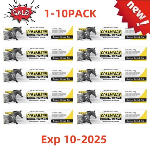 1.87% Paste Horse Dewormer 0.21oz – Apple Flavored Exp 6 Months - FREE SHIPPING