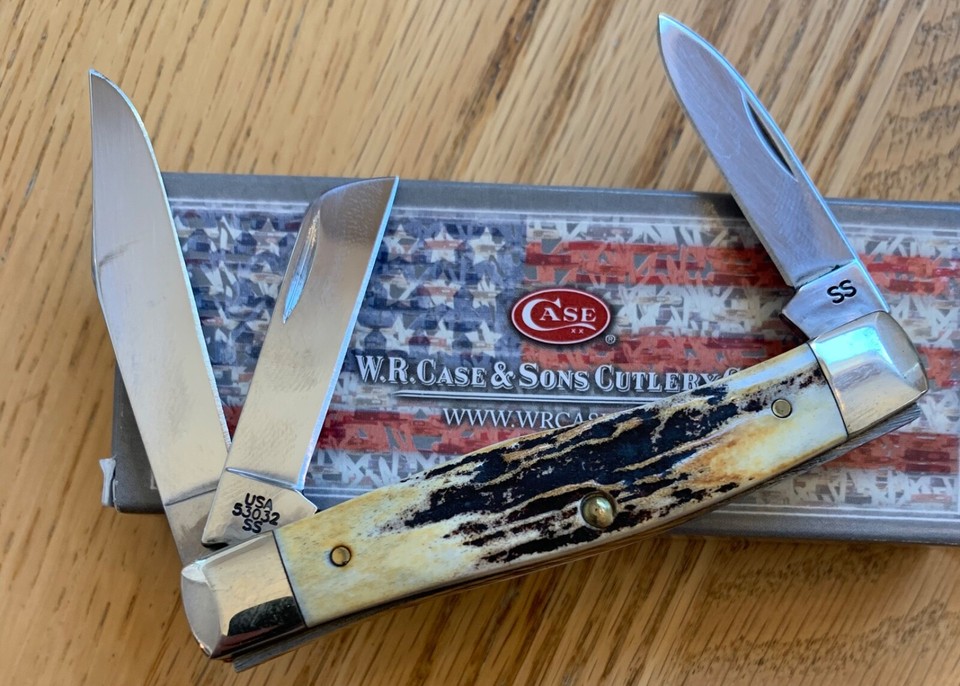 CASE STAG STOCKMAN KNIFE NEVER USED IN BOX #53032 SS BRST | eBay