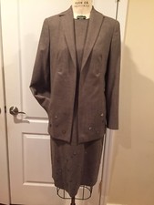 Valentino 2 piece Vintage Suit Jacket Dress Size 42 And 44