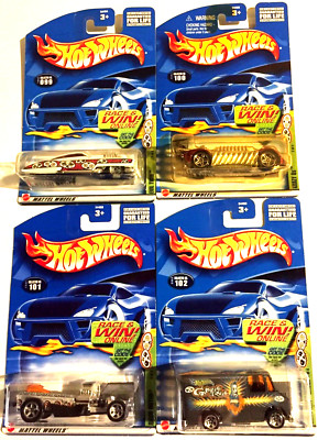 Hot Wheels~ 2002~ GRAVE RAVE SERIES ~ Complete Set #1-4~ 1:64~ Brand New~ NM