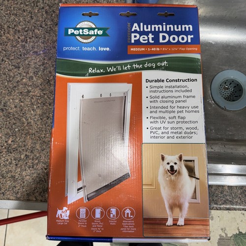 Petsafe Aluminum Pet Door Size medium NIB eBay