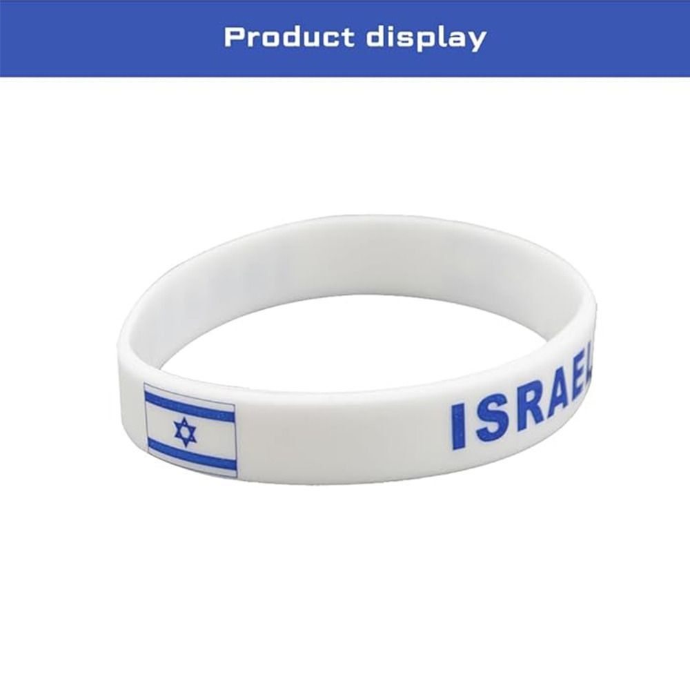 Silicone Israel Flag Bracelet Elastic Wrist Band Sports eBay