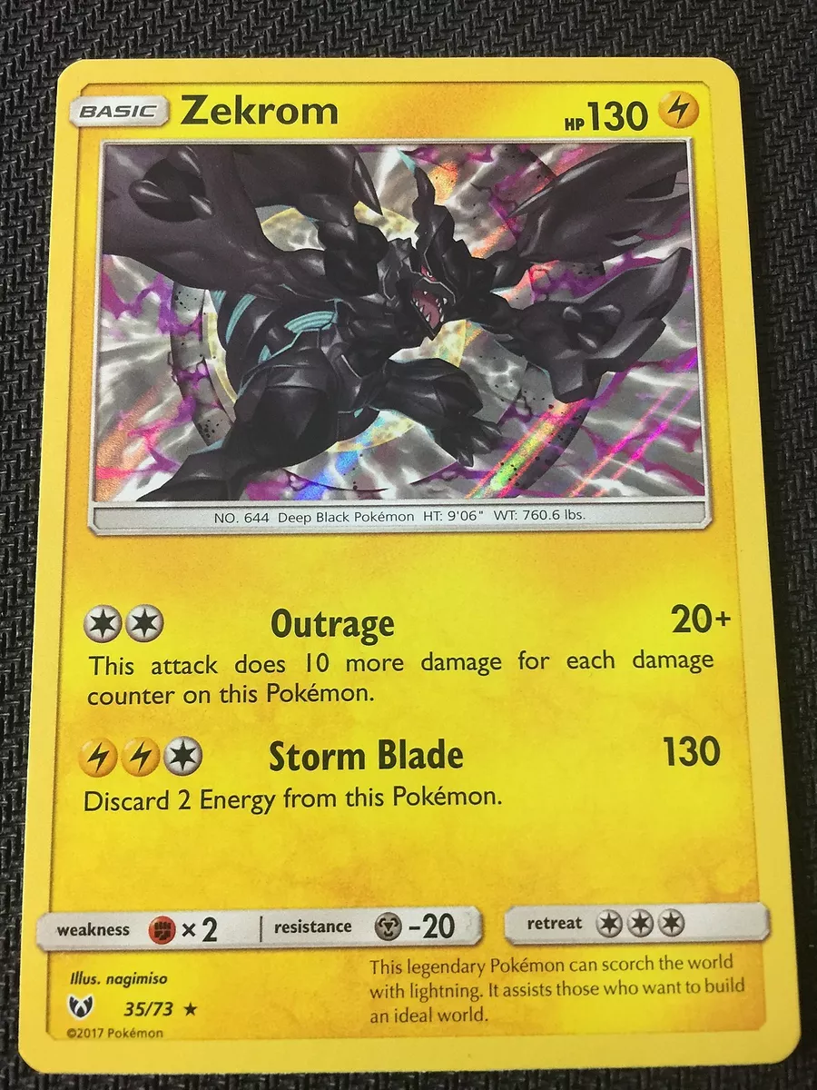 Pokemon : SM SHINING LEGENDS ZEKROM 35/73 RARE HOLO