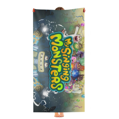 My Singing Monsters Strandtuch Schnell Trocknend Mikrofaser Badetuch 75cmx150cm
