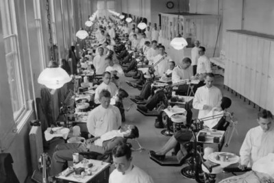größte Zahnklinik der Welt in Philadelphia 1930 4x6 Foto 