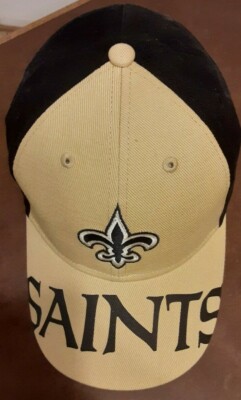 NFL Team Apparel New Orleans Saints Hat With Hook and Loop Strap Kids NEW