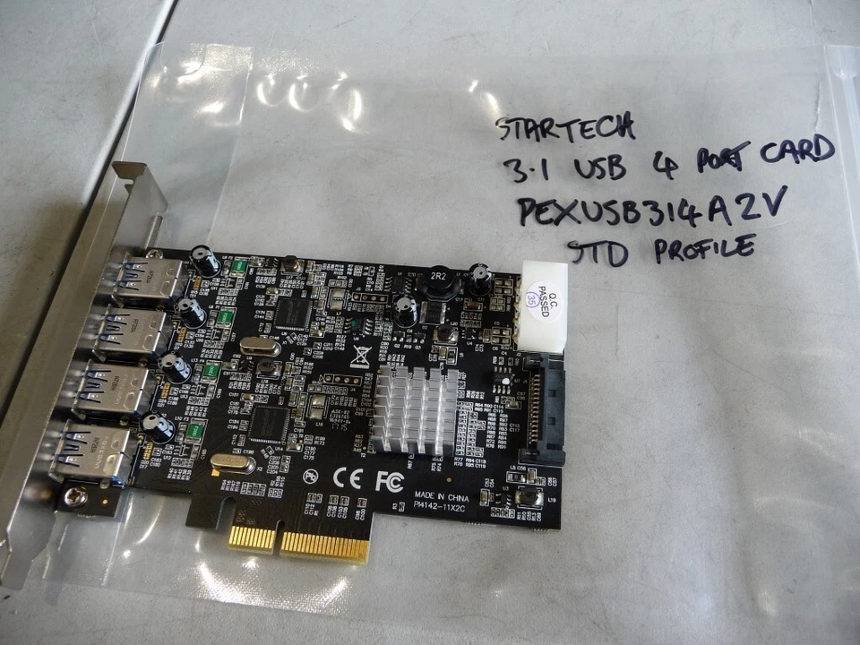 AU SELLER Star Tech 4-Port USB-A 3.1 PCIe Controller Card PEXUSB314A2V - TESTED - Image 4 of 4