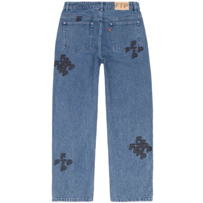 FTP FuckThePopulation - Cross Logo Denim Pant Jeans Indigo