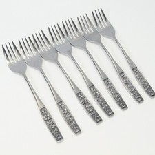 Interpur INR28 Salad Forks 6-3/8" Stainless Lot of 7