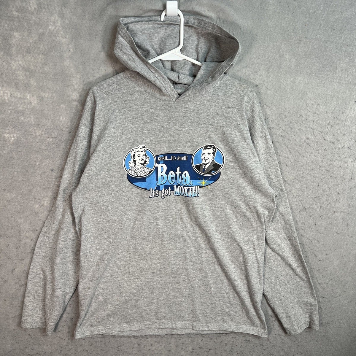 Gosh Its Swell Beta It's Got Moxie Hooded T Shirt Adult Medium