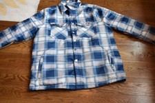 *coat* Light Blue Line Pattern Jacket Size 2xl
