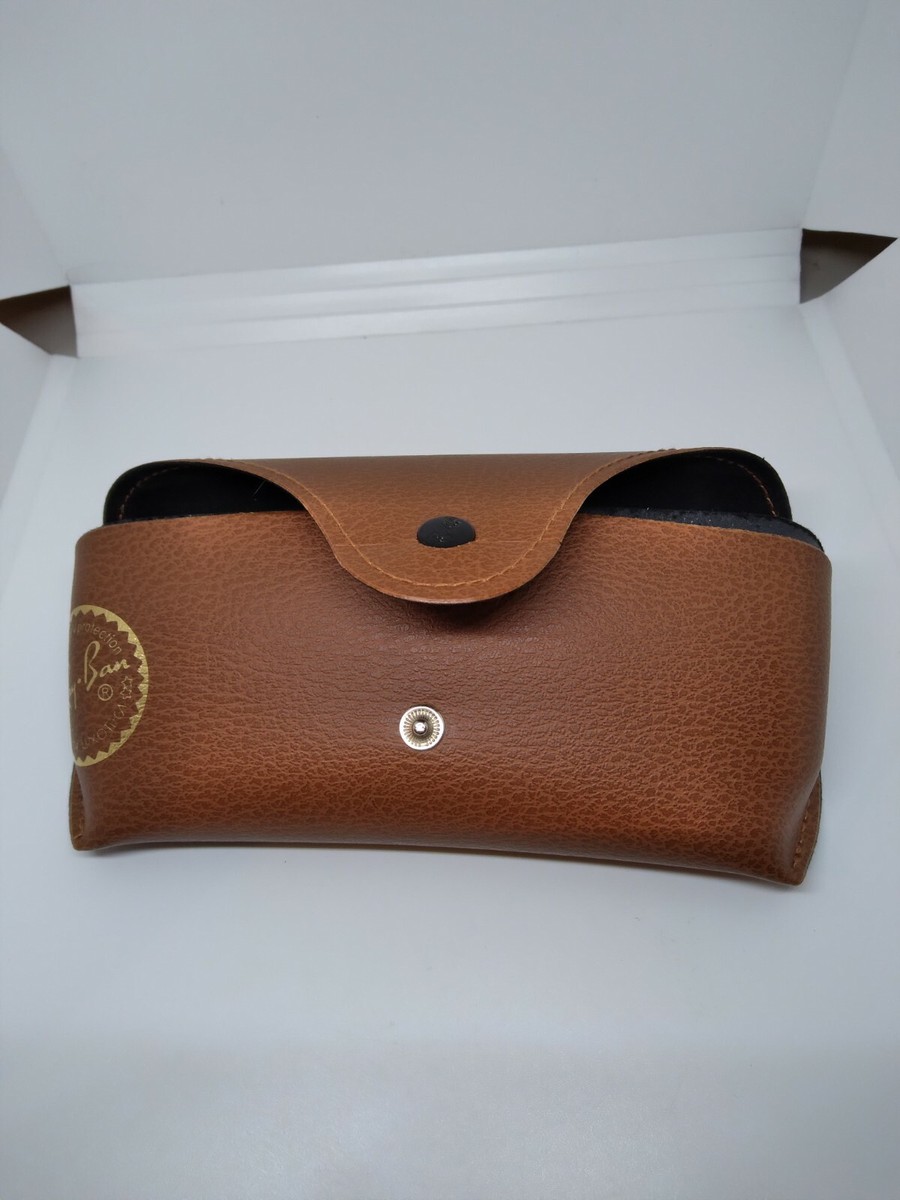 Authentic Ray-Ban Black Sunglasses with Brown Case Authentic Ray-Ban Sunglasses Leather Case only Black & Brown  main image 3