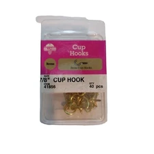 (40-Pk) The Hillman Group Cup Hooks Brass 7/8-In 41856