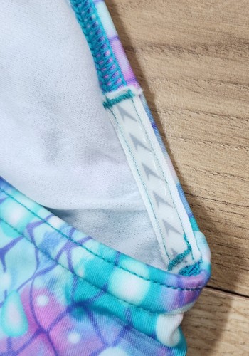 Speedo Girls Sz Large One Piece Swimming Suit, Mermaid Scale Print, Non-Skid - Picture 10 of 16