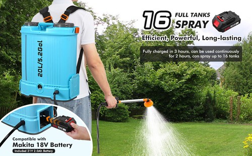 16L/20L Akku Sprühgerät Drucksprüher Rückensprüher Gartensprüher+Satz Düsen+Akku - Bild 32 von 35