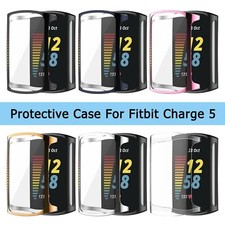 Full Cover Screen Protector for Fitbit Charge 5 Soft TPU Bumper Protective Case