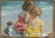 Modern Wide Linen Beach Theme P7 Puppy Sitting With Toddlers Swap Playing Card